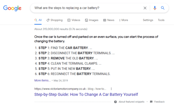 List Snippet Optimisation