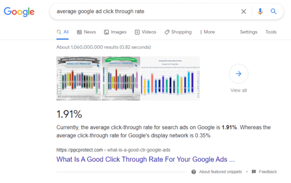 Zero Click Search Example