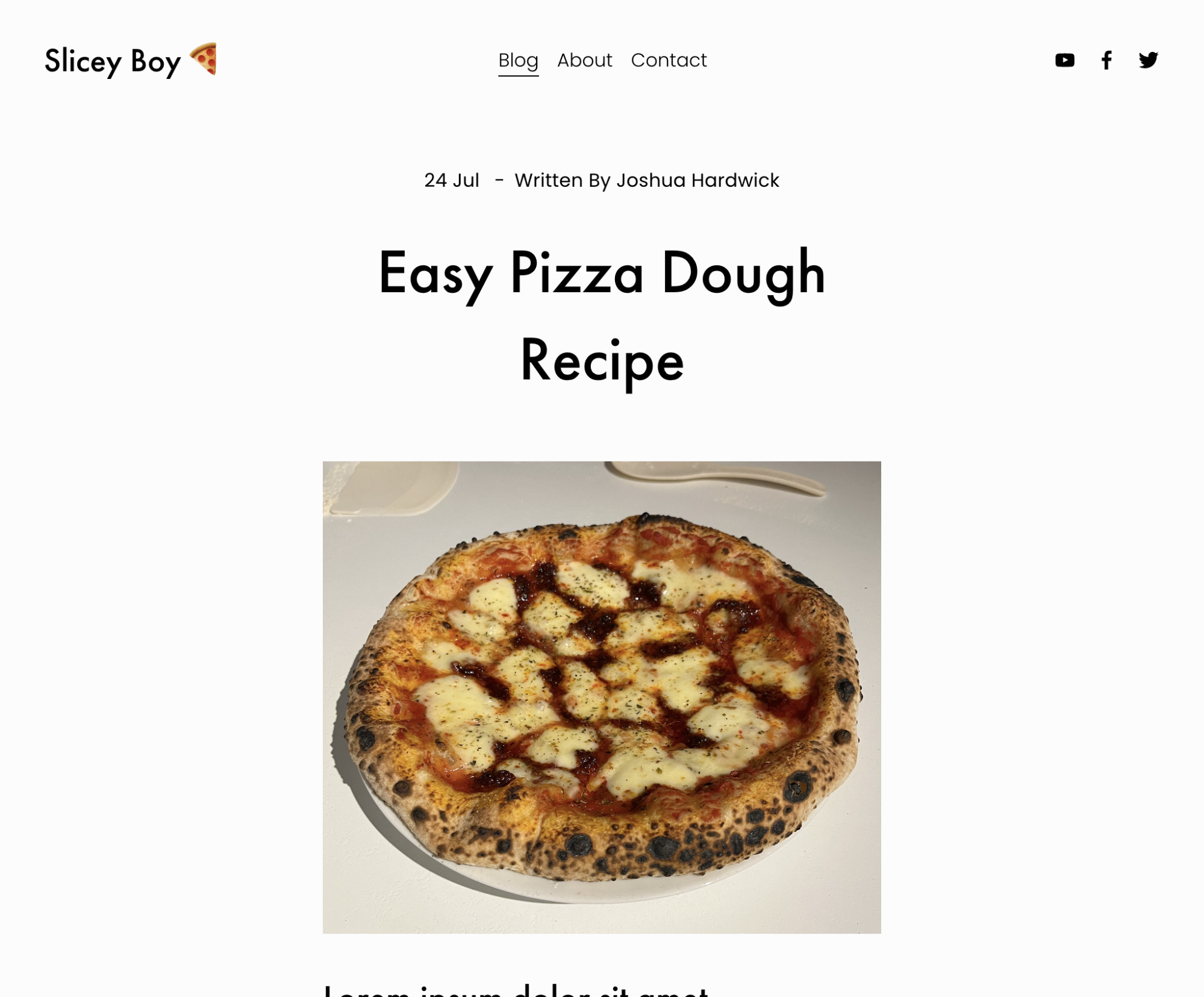 A blog that I set up in just a few minutes. It's nothing special, but it does the job