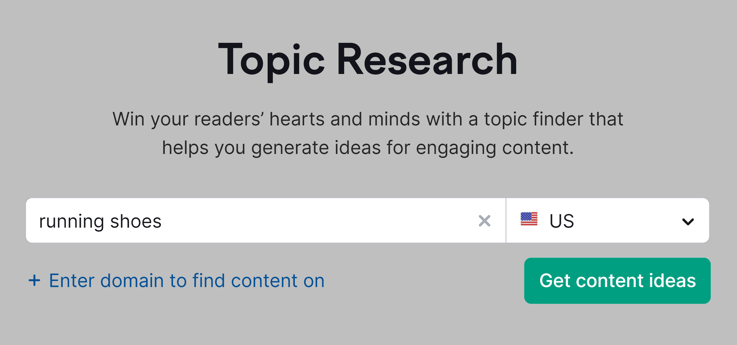 Semrush – Topic Research Tool