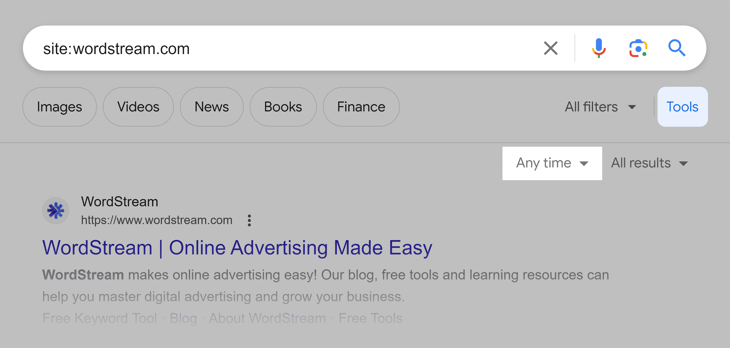 Google search – Wordstream