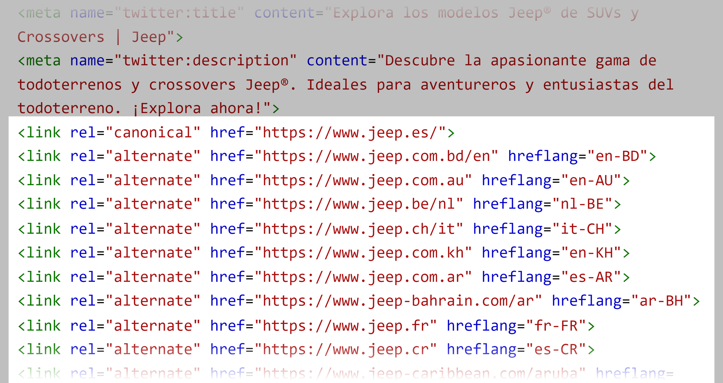 Jeep – hreflang tags