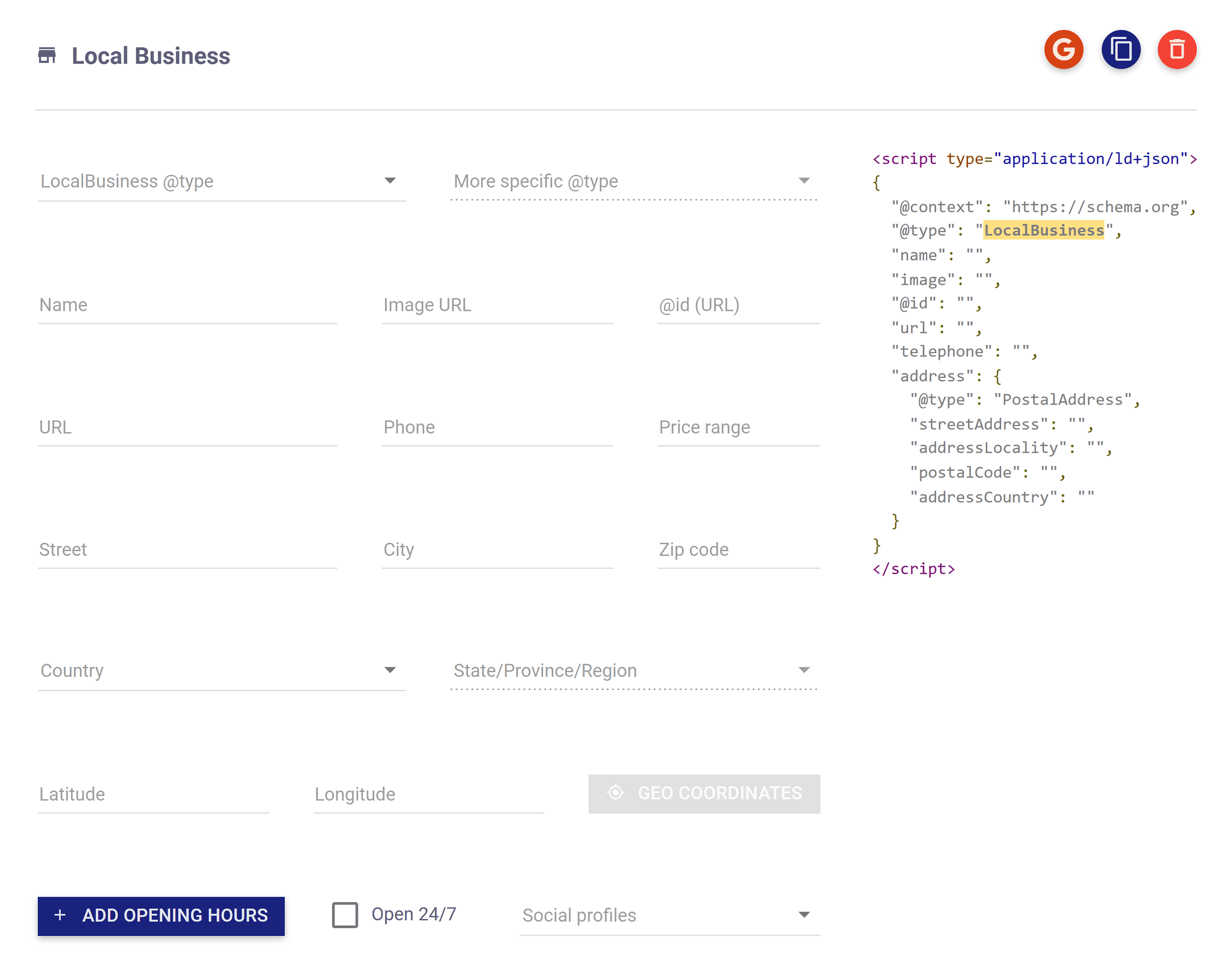 Schema Markup Generator