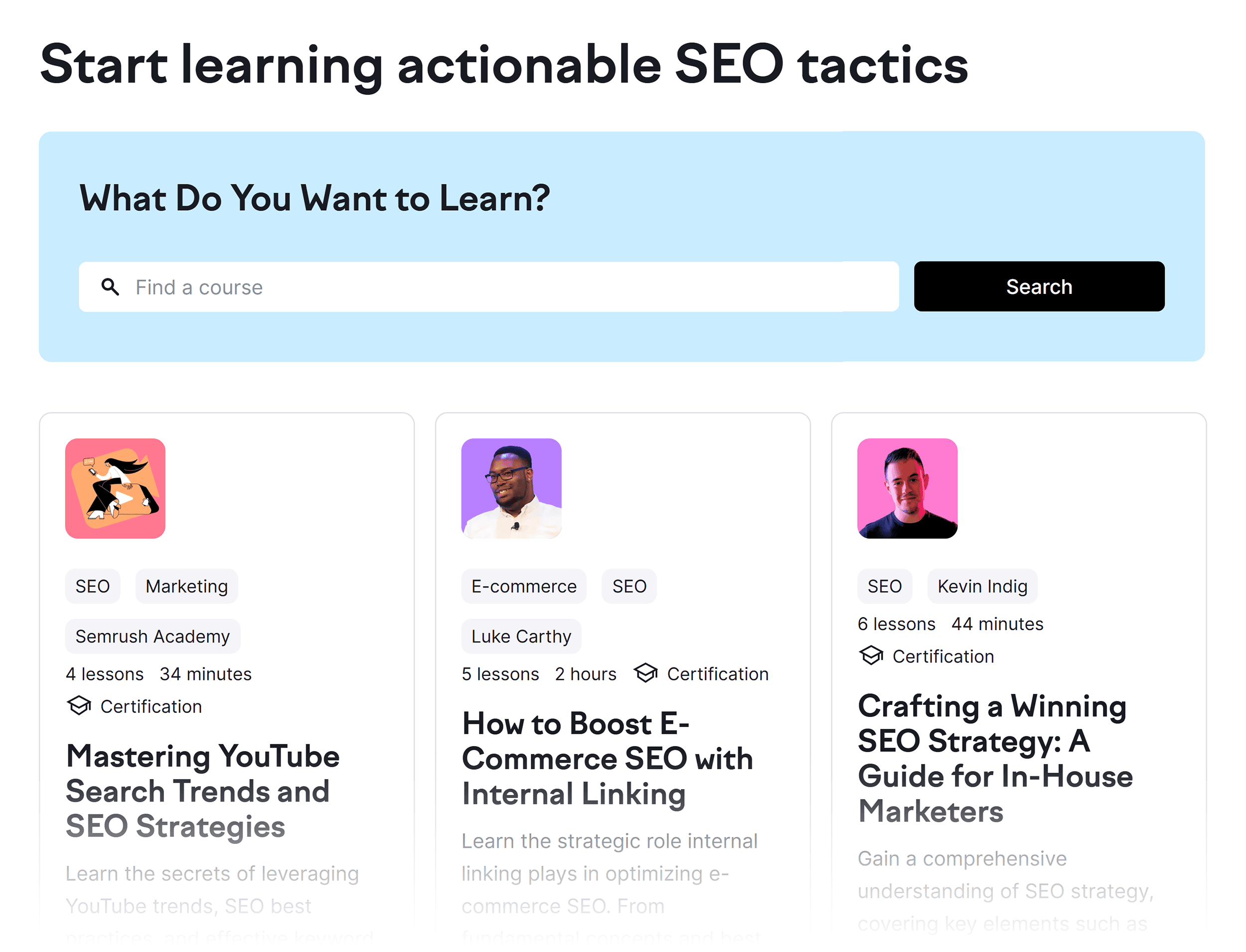 Semrush Academy – Courses