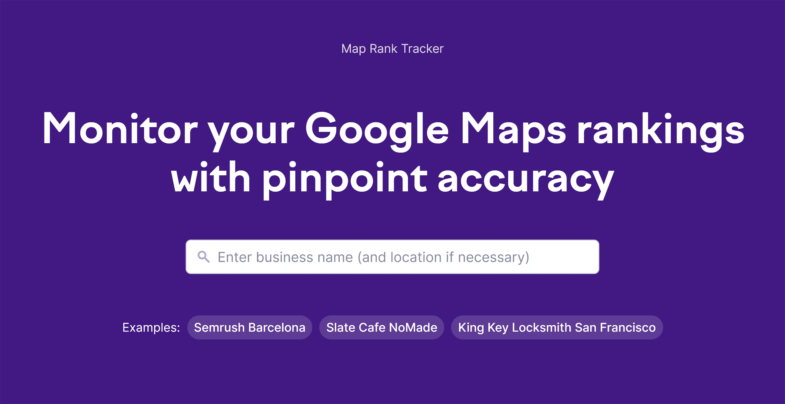 Semrush – Map Rank Tracker