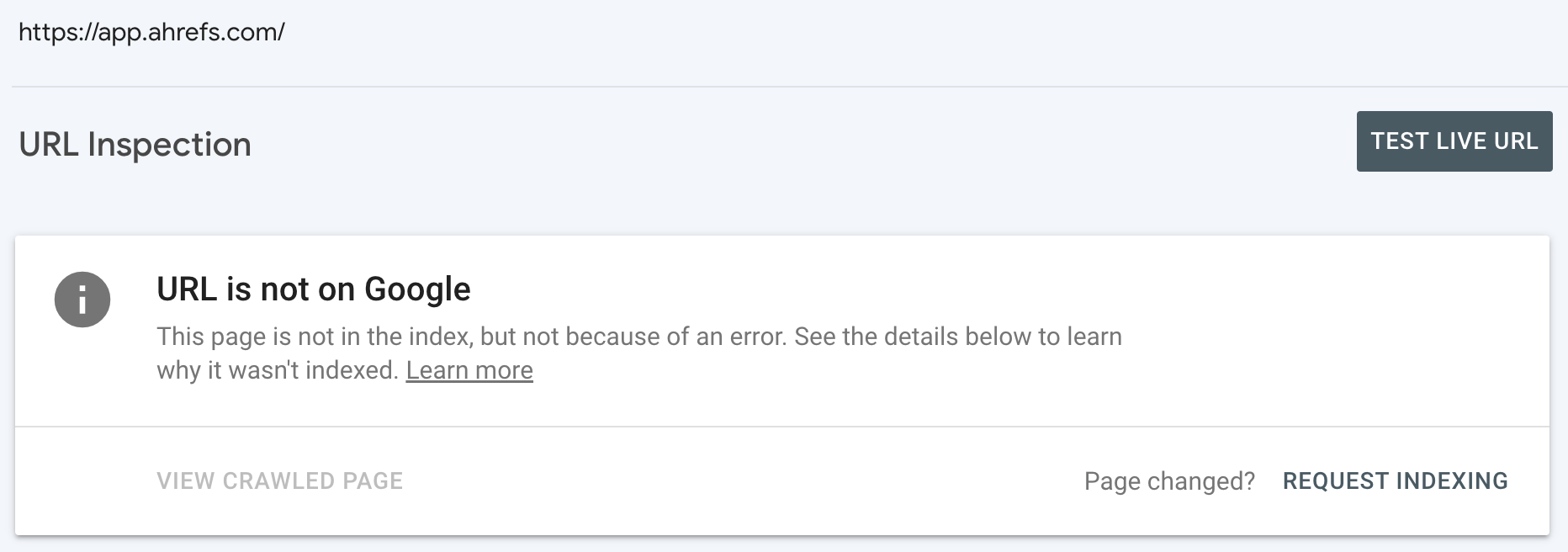 Use the URL inspection tool in GSC to see which page is indexed on Google
