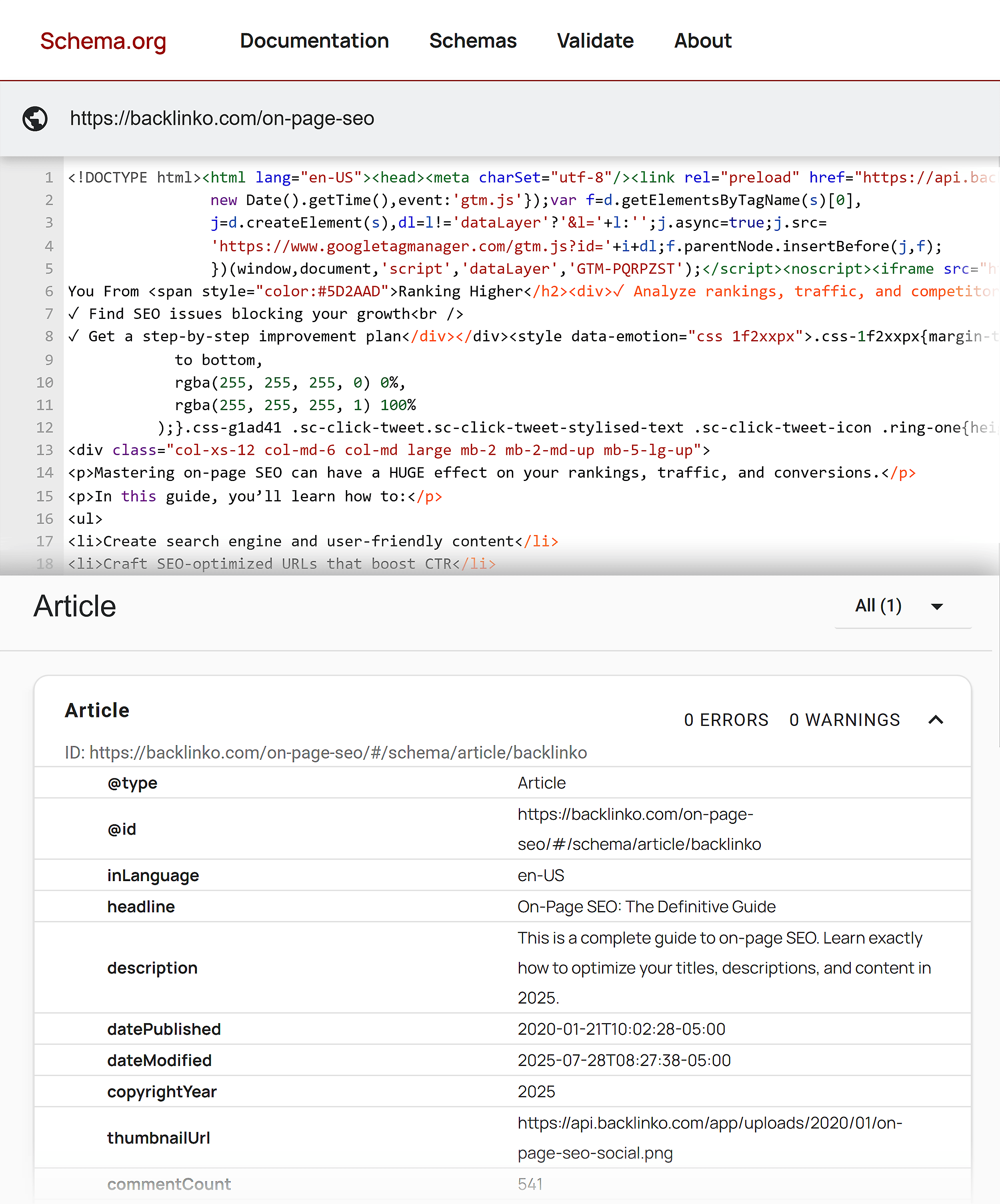 Schema Markup Validator – Testing WordPress plugins
