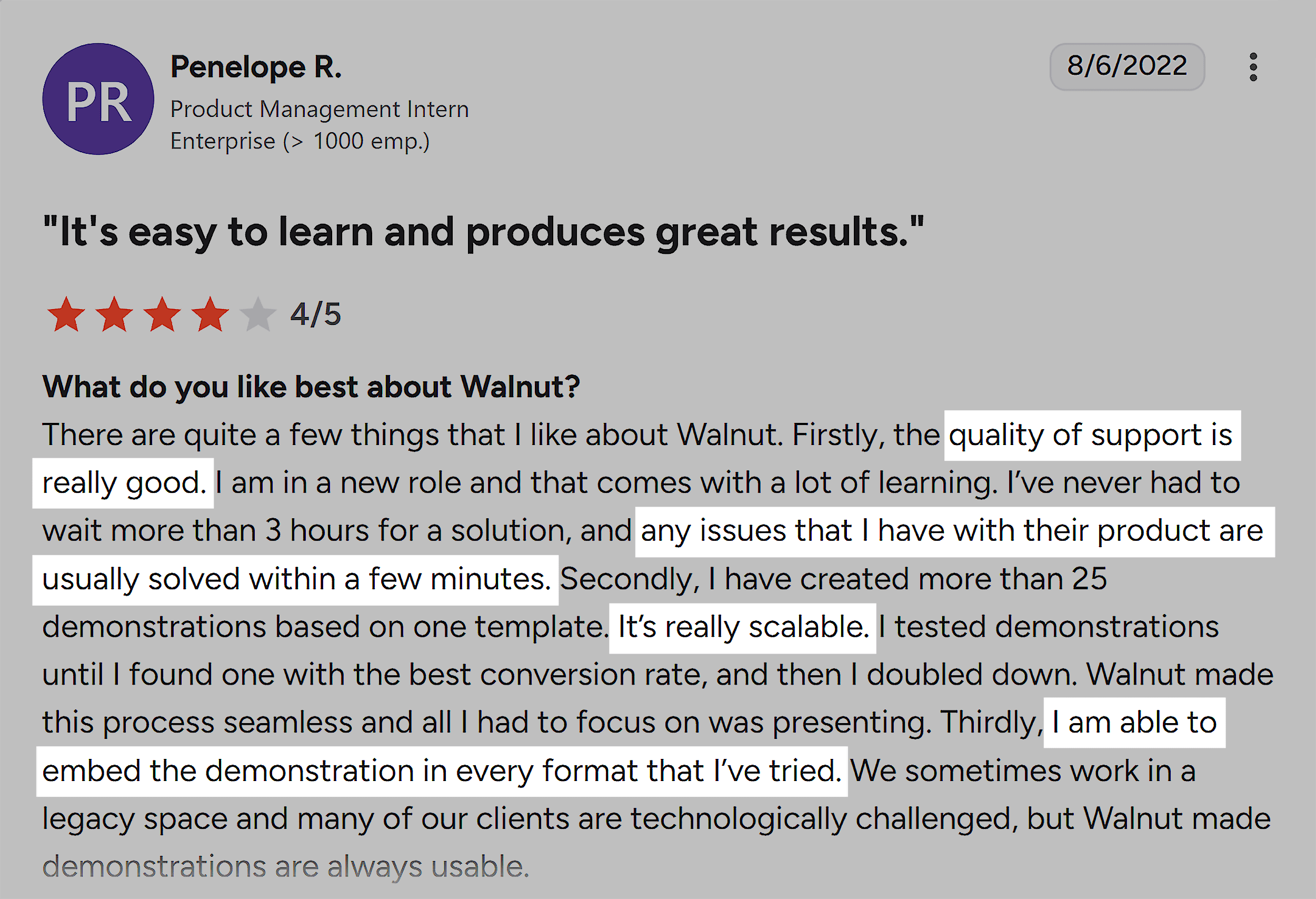 Walnut – Comments